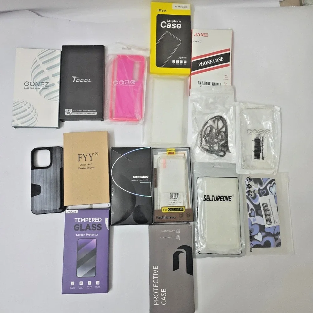 Lot of 16 Shockproof Cases Screen Protector for iPhone Android Galaxy Resell